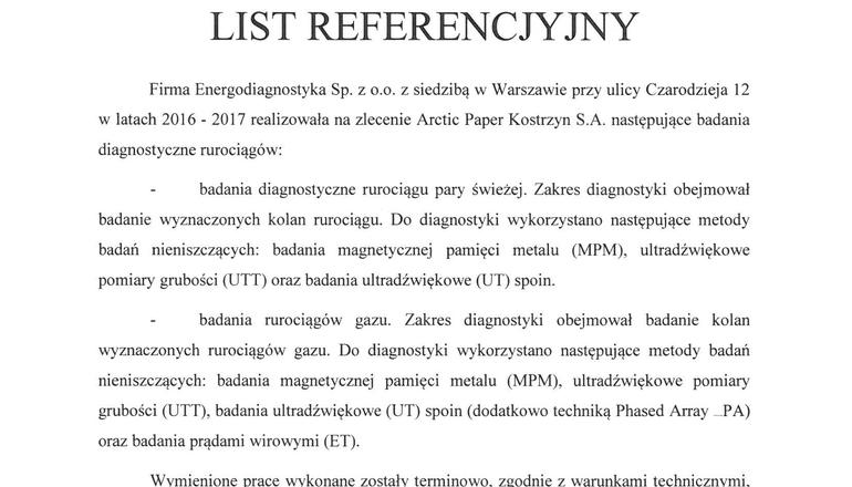 referencje sektor energetyczny