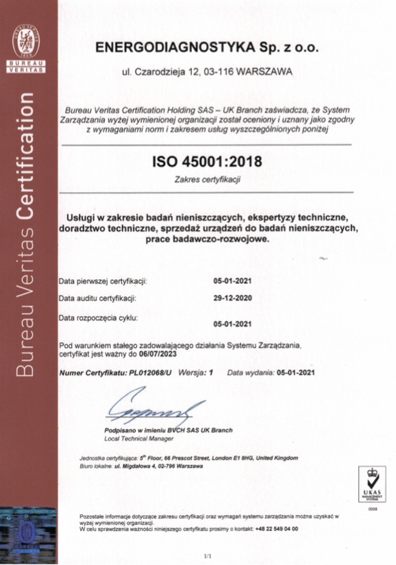 certyfikat System Jakości